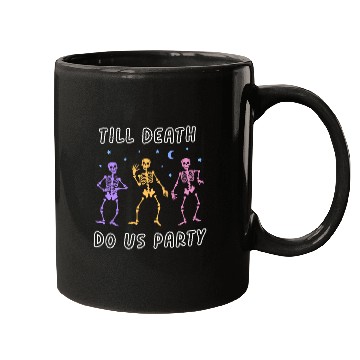 Discover Til Death Do Us Party Halloween Dancing Skeleton Mugs