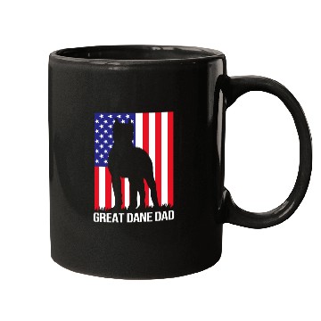 Discover 4th Of July US Flag Dog Dad Great Dane Dad Mugs