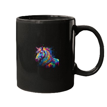 Discover Color burst horse Mugs