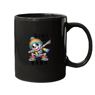 Discover Halloween LGBTQ+ Homo sweet homo Skeleton Dabbing Mugs