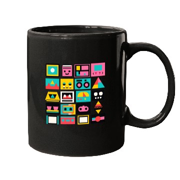 Discover Techie Cuties: Colorful Futuristic Art Mugs