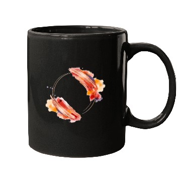 Discover a vector abstract watercolor-painted frame involve Mugs