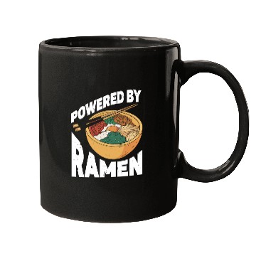 Discover Powered By Ramen Anime Japanese Soup Cup Noodle Mugs