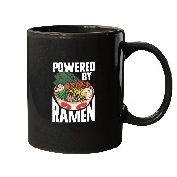 Discover Powered By Ramen Anime Japanese Soup Cup Noodle Mugs