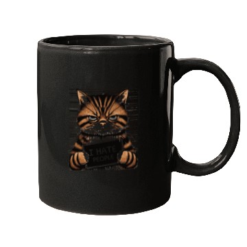 Discover Funny Grumpy Cat: I Hate People-I Hate People Cat Mugs