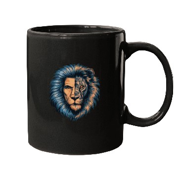 Discover Man face onside lion other side man face Mugs