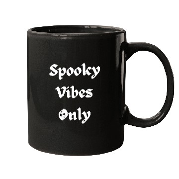 Discover Spooky Vibes (White Letters) Mugs
