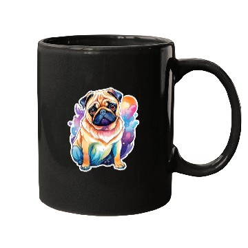 Discover Pug Watercolor Mugs