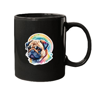 Discover Pug Watercolor Mugs