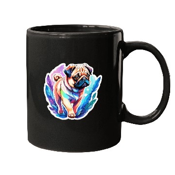 Discover Pug Watercolor Mugs