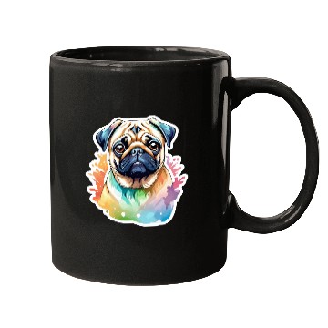 Discover Pug Watercolor Mugs