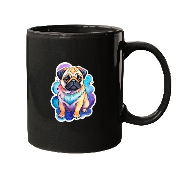 Discover Pug Watercolor Mugs