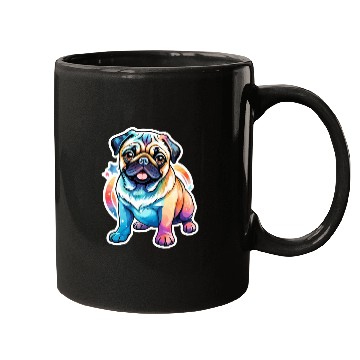 Discover Pug Watercolor Mugs