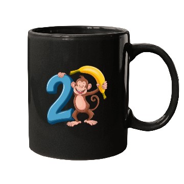 Discover 2nd Birthday Monkey Mugs