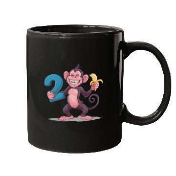 Discover 2nd Birthday Monkey Mugs