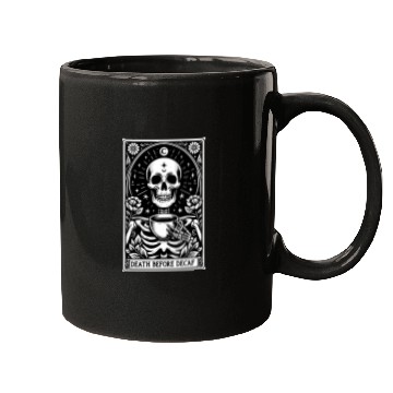 Discover Death Before Decaf Tarot Card Mugs