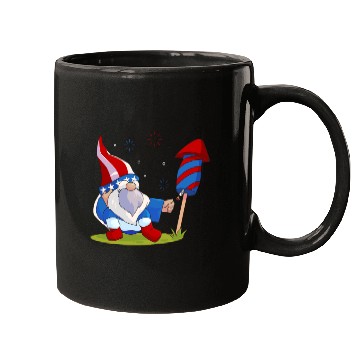 Discover Adorable Gnome Fireworks America Mugs