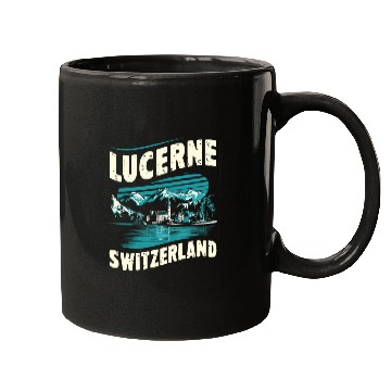 Discover Lucerne Switzerland Souvenir Scenic Mountains Mugs