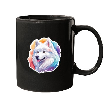 Discover Samoyed Dog Watercolor Mugs