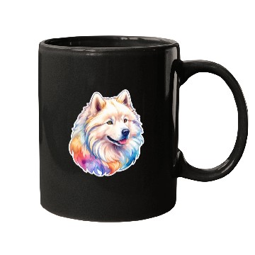 Discover Samoyed Dog Watercolor Mugs