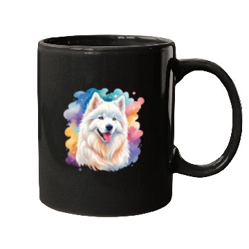 Discover Samoyed Dog Watercolor Mugs