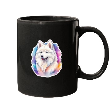 Discover Samoyed Dog Watercolor Mugs