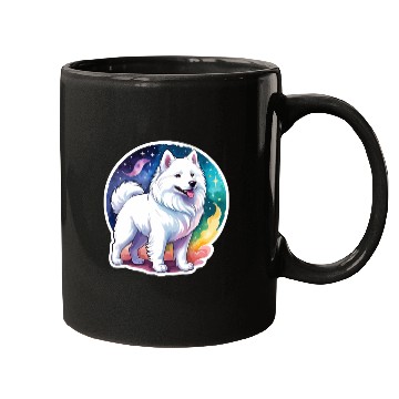 Discover Samoyed Dog Watercolor Mugs