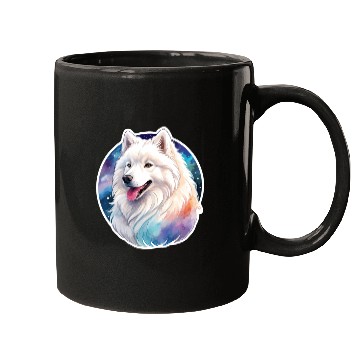 Discover Samoyed Dog Watercolor Mugs