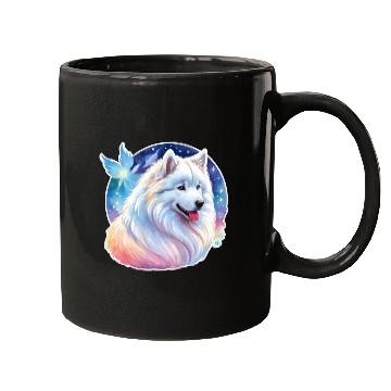 Discover Samoyed Dog Watercolor Mugs
