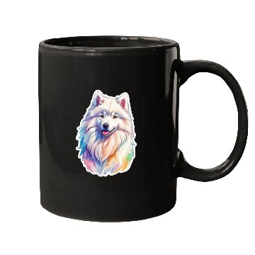 Discover Samoyed Dog Watercolor Mugs