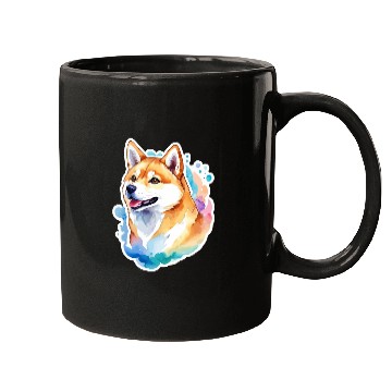 Discover Shiba Inu Watercolor Mugs