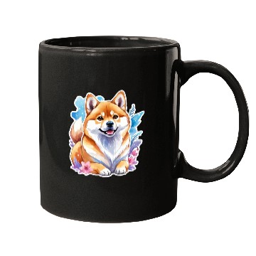 Discover Shiba Inu Watercolor Mugs