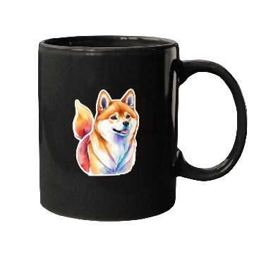 Discover Shiba Inu Watercolor Mugs