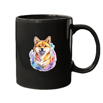 Discover Shiba Inu Watercolor Mugs