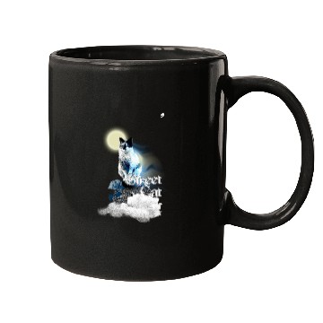 Discover Street cat under the moon Mugs