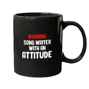 Discover Warning Song Writer Attitude Karaoke Guitarist Mugs