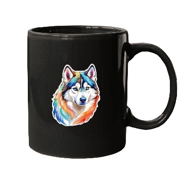 Discover Siberian Husky Watercolor Mugs