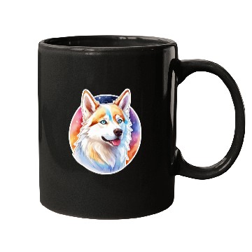 Discover Siberian Husky Watercolor Mugs