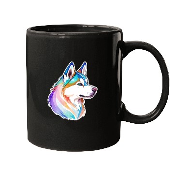 Discover Siberian Husky Watercolor Mugs