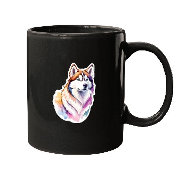 Discover Siberian Husky Watercolor Mugs