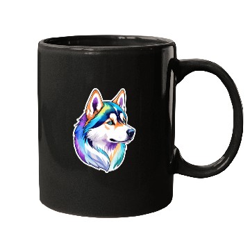 Discover Siberian Husky Watercolor Mugs