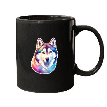 Discover Siberian Husky Watercolor Mugs