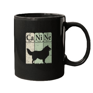 Discover Rough Collie Periodic Table Elements Dog Lover Mugs