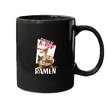 Discover Powered by K pop and Ramen Japanees foods Lover Mugs