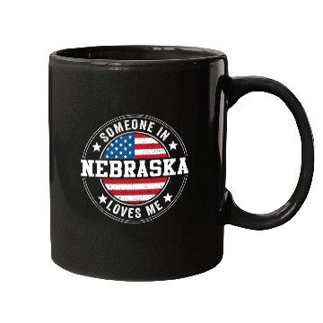 Discover Someone In Nebraska Loves Me Mugs