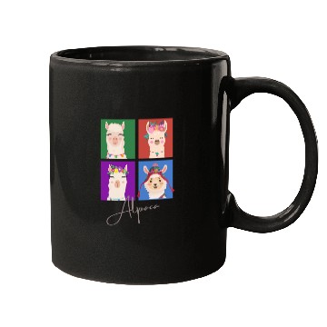 Discover Four squares Alpaca Mugs