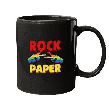 Discover LGBT Rock Paper Lesbian Equality Rainbow Gay Pride Mugs