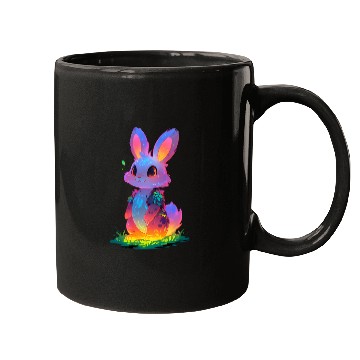 Discover Neon Night Bunny Mugs