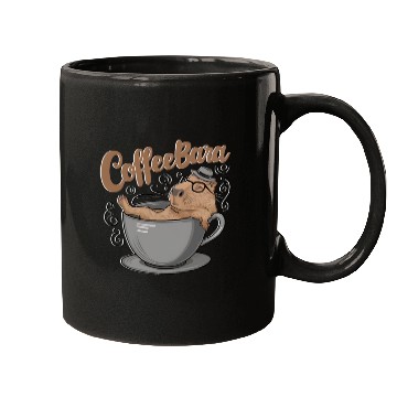 Discover Coffeebara Capybara Coffedrinker Mugs