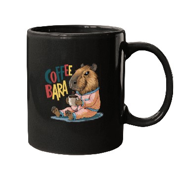 Discover Coffeebara Capybara Coffedrinker Mugs